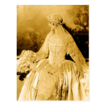 Golden Vintage Bride Photography Post Cards