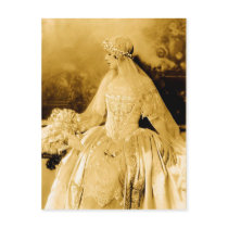 Golden Vintage Bride Photography Post Cards