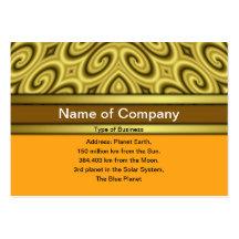 Golden Waves Big Business Card Templates