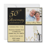 Golden Wedding Anniversary Party Invitations