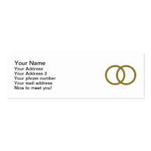 Golden wedding rings business card templates
