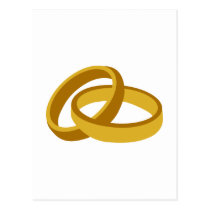 Golden Wedding rings postcards