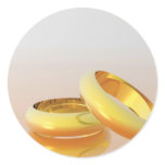 Golden Wedding Rings Sticker