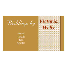 Golden Weddings and Events Business Card Template