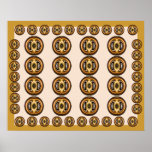 GOLDEN Wheels -  Computer Graphic Transfomations Poster