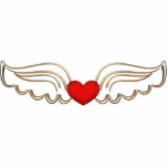 Golden Wings Ruby Heart Photo Sculptures
