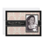 Golden Years Damask Birthday Party Invite (pink)