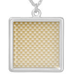 Golden Yellow Carbon Fibre Patterned Jewelry