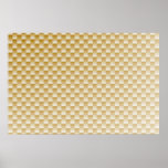 Golden Yellow Carbon Fibre Patterned Posters
