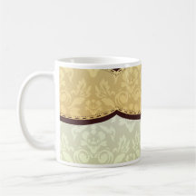 Golden Yellow paisley pattern Coffee Mug
