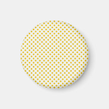 Golden Yellow Polka Dots Magnet