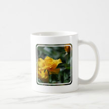 Golden Yellow Rose Bud Coffee Mug