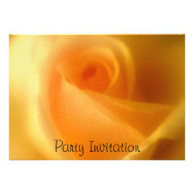 Golden Yellow Rose Invitation