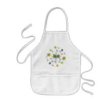 Golden Yellow Sage Spring Flower Garden Aprons
