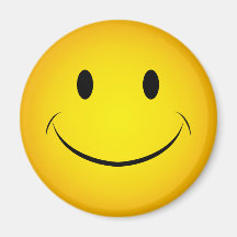 Golden Yellow Smiley Face Magnet