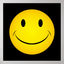 Golden Yellow Smiley Face Poster