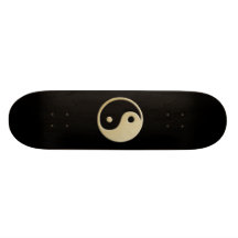 Golden Yin Yan! Skate Board