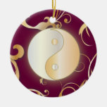 Golden Yin & Yang Ornament