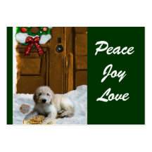 Goldendoodle Christmas Gifts Business Card Template