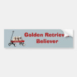 Goldens In Wagon Bumper Sticker