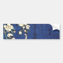 Goldfinch and Cherry Tree, c.1834 by Katsushika H Bumper Sticker