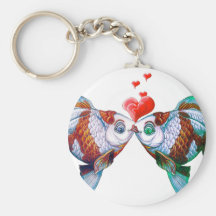 Goldfish Kiss Keychain