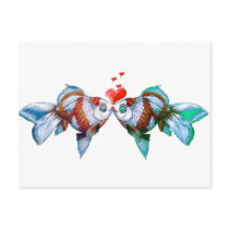 Goldfish Kiss Post Card