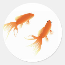 GOLDFISH ROUND STICKER
