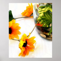 Goldfish wedding centerpiece sunflower photograph print