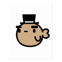 Goldfish With Top Hat Postcard