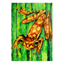Goldie The Tree Frog ACEO Art Trading Cards Business Cards