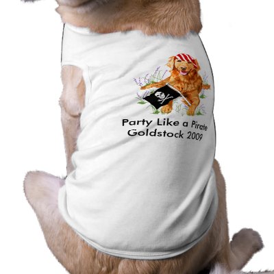 Goldstock Pirate Shirt Dog Tee by Golden_Friends