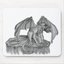 GOLEM - Gargoyle black-and-white Design Mouse Pads