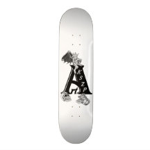 Golem  - Gargoyle on Logo and Skull Skate Board Deck