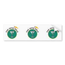 golf 19th hole drink time humour bumper sticker