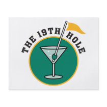 golf 19th hole drink time humour full color flyer