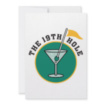 golf 19th hole drink time humour personalized invitations