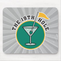 golf 19th hole drink time humour mouse pad
