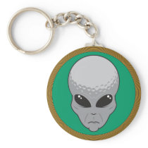 golf alien head key chain