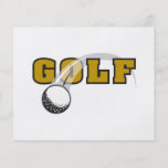 golf and goflball text logo design full color flyer