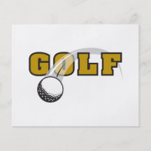 golf and goflball text logo design full color flyer