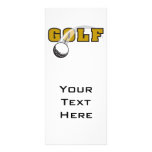 golf and goflball text logo design full color rack card