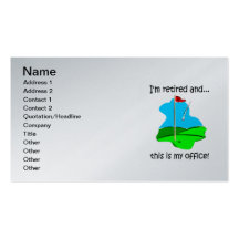 golf and retirement business card templates