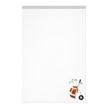 Golf Bag and Clubs Customized Stationery