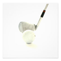 Golf Ball and Club Invitation
