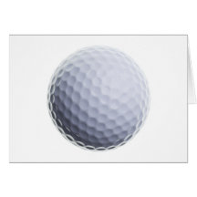 Golf Ball Background Customized Template Cards