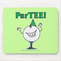 Golf Ball Character ParTEE! Mousepads