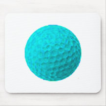 Golf Ball Cyan The MUSEUM Zazzle Gifts Mouse Pads