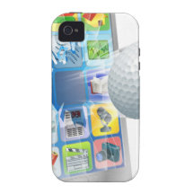 Golf ball flying out of cell phone