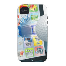 Golf ball flying out of mobile phone Case-Mate iPhone 4 cases